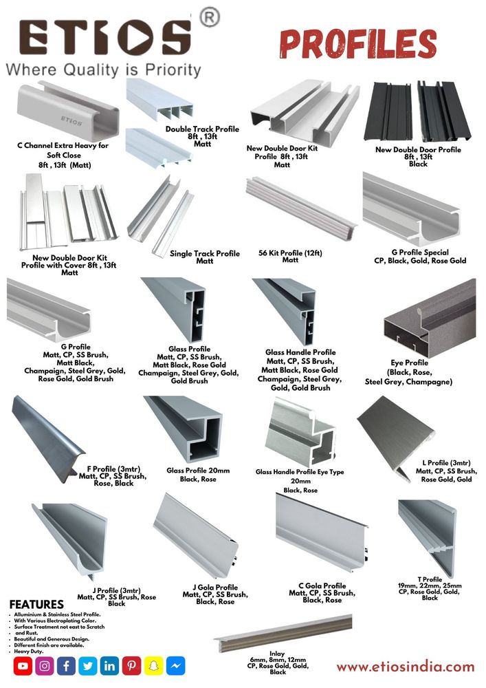 profiles range — ETIOS wholesale