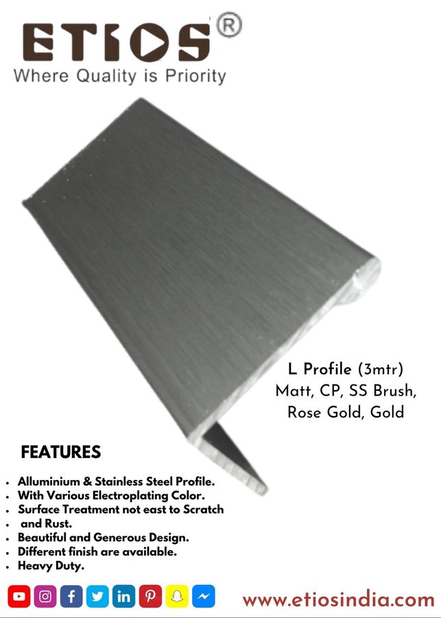 L-Profile 3 mtr — ETIOS wholesale hardware